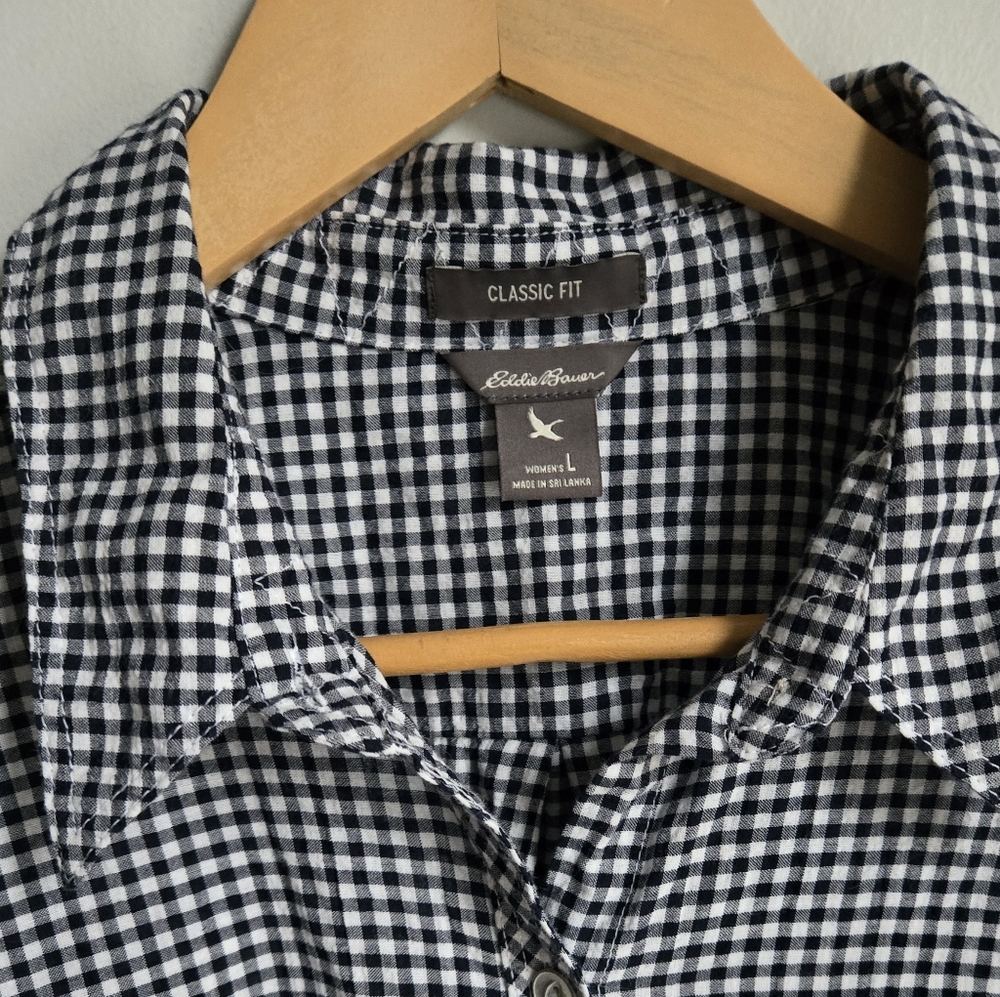 EDDIE BAUER Lightweight Cotton Gingham Shirt - Picture 3 of 10